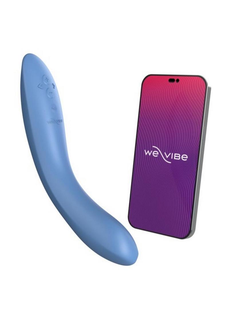 We-Vibe Rave 2 Twisted Pleasure Rechargeable Silicone G-Spot Vibrator - Blue