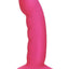 WhipSmart Curved Ripple Remote Control Silicone Rechargeable G-Spot/P-Spot Dildo - Hot Pink/Pink - 6in