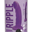WhipSmart Curved Ripple Remote Control Silicone Rechargeable G-Spot/P-Spot Dildo - Purple - 6in