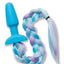 WhipSmart Silicone Plug 3.75in with Unicorn Tail - Blue