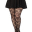 Wild Rose Net Tights - 1x-2x