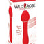 Wild Rose Rechargeable Silicone Suction + Vibrator - Red