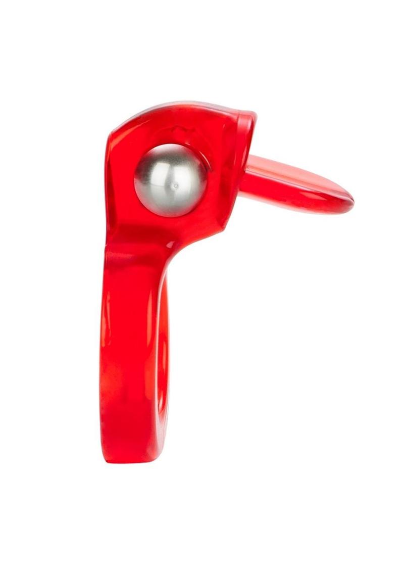 Wireless Clit Flicker Vibrating Cock Ring with Clitoral Stimulation - Red