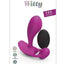 Witty Rechargeable Silicone Vibrator with Clitoral Stimulator - Sweet Orchid