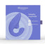 Womanizer Blend Rechargeable Silicone Vibrator with Clitoral Stimulator - Vibrant - Blue