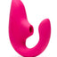 Womanizer Blend Rechargeable Silicone Vibrator with Clitoral Stimulator - Vibrant - Pink