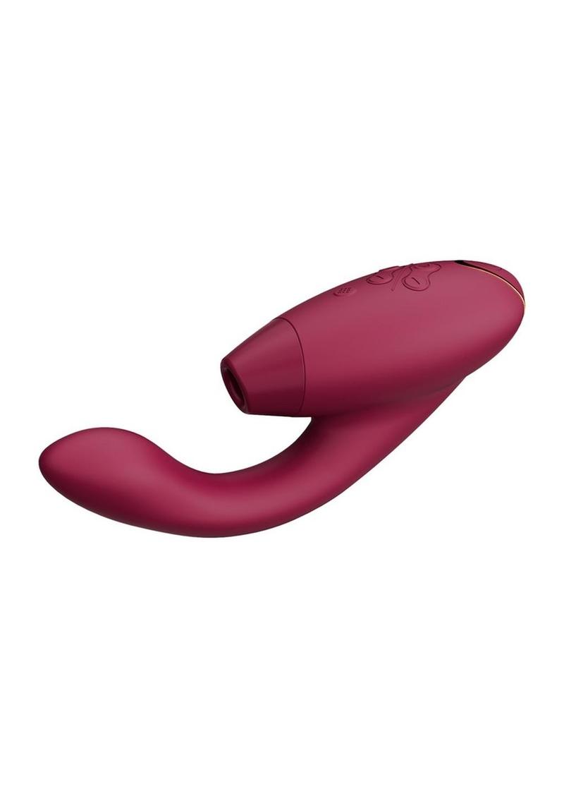 Womanizer Duo 2 Silicone Rechargeable Clitoral and G-Spot Stimulator - Bordeaux/Red