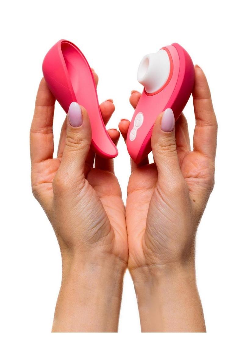 Womanizer Liberty 2 Rechargeable Silicone Clitoral Stimulator - Vibrant - Red/Rose