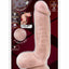 X5 Plus Cock Dildo with Balls - Vanilla/White - 8.5in