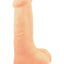 X5 Plus Vibrating Dildo with Balls - Vanilla - 7in