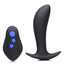 Zeus Pro-Shocker 8x Vibrating and E-Stim Silicone Rechargeable Prostate Plug with Remote Control - Black