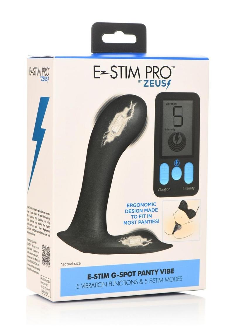 Zeus Zs E-Stim Pro Rechargeable Silicone Panty Vibe with Remote Control - Black