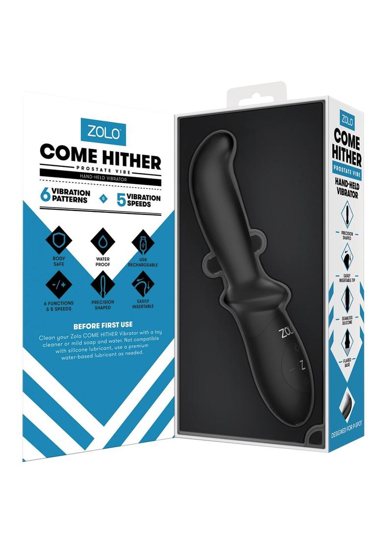 ZOLO Come Hither Prostate Silicone Rechargeable Anal Vibrator